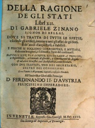 Della ragione degli stati libri XII