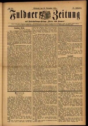 Ausgabe vom Mittwoch, den 28. November 1894.