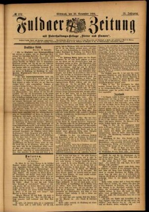 Ausgabe vom Mittwoch, den 28. November 1894.