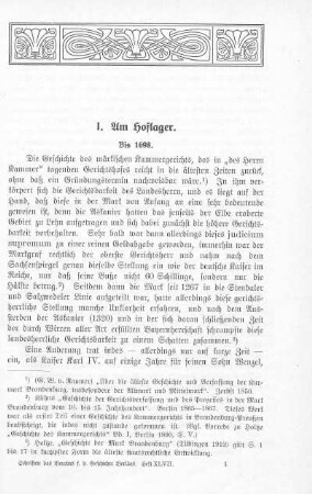 I. Am Hoflager. Bis 1698