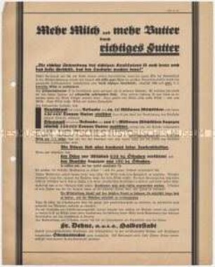 Die richtige Anwendung des richtigen Kraftfutters ist auch heute noch das beste Geschäft, das der Landwirt machen kann.