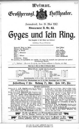 Gyges und sein Ring