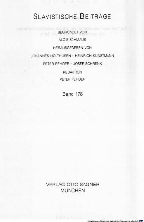 Tradition und Innovation in der sowjetrussischen Dorfprosa der sechziger und siebziger Jahre : zu Funktion, Darstellung und Gehalt des dörflichen Helden Vasilij Šukšin und Valentin Rasputin