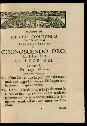 Cap. XIII. De Lege Dei.