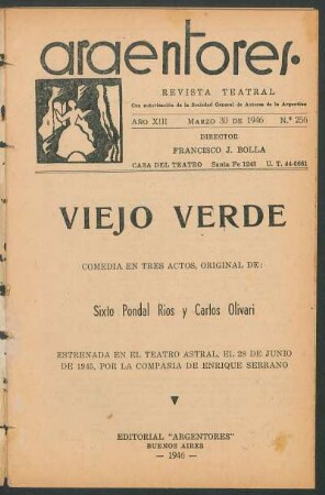 1946025600: Viejo verde : comedia en tres actos