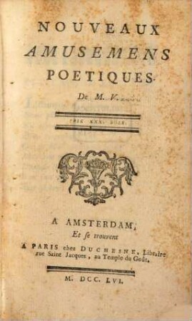 Nouveaux Amusemens poetiques