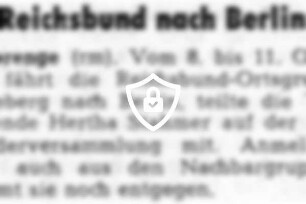Reichsbund nach Berlin