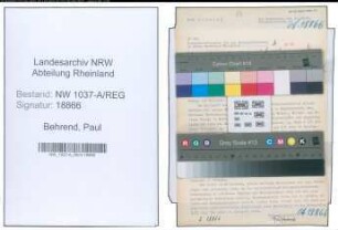 Entnazifizierung Paul Behrend , geb. 00.00.0000 ()