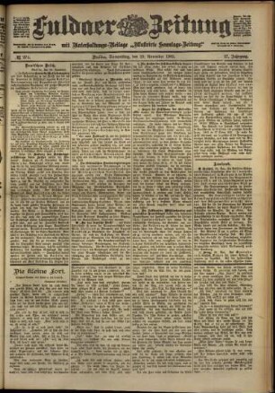 Ausgabe vom Donnerstag, den 29. November 1900.