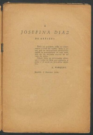 [Dedicatoria] A Josefina Díaz de Artigas