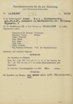 Enz, Josef