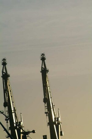 Kräne im Hamburger Hafen, 11.2005