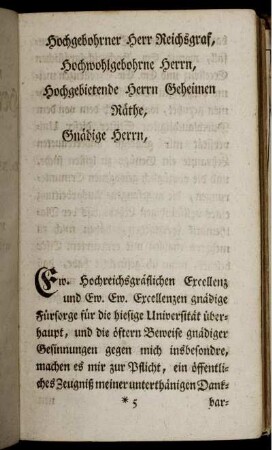 Hochgebohrner Herr Reichsgraf.