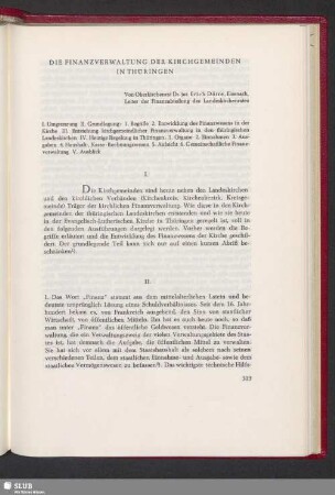 Die Finanzierung Der Kirchgemeinden In Thüringen