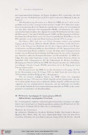 10. Altfranzösisches etymologisches Wörterbuch/DEAF