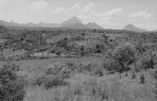 Die Berge von Adwa : Blick vom Gasciorki-Pass auf die Berge von Adwa. Grenzregion zwischen Eritrea und Äthiopien.
