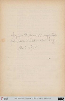 Nr. 12: Neu-Erwerbungen von Hugo Helbing, München: Anzeiger: Kupferstiche, Radierungen, Holzschnitte, Lithographien etc.