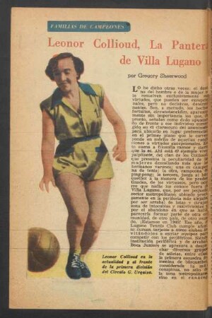 Leonor Collioud, "La Pantera" de Villa Lugano : Familias de campeones