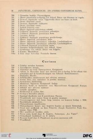 Curiosa (Nr. 719-761)