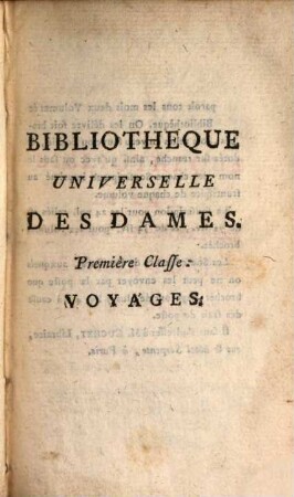 Bibliothèque universelle des dames. Classe 1, Voyages. 18. 1790