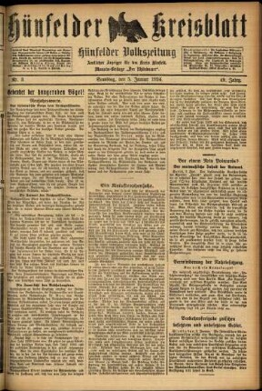 Ausgabe vom Samstag, den 05. Januar 1924.