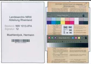 Entnazifizierung Hermann Muehlendyck , geb. 26.07.1898 (Bauer)