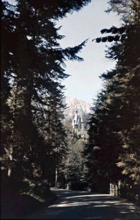 Sinaia: Schloss Peles, Aussicht von der Zufahrtsstraße