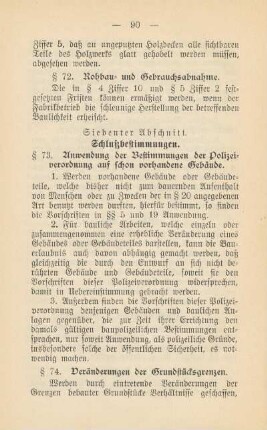 Siebenter Abschnitt. Schlußbestimmungen