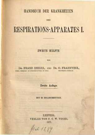 Handbuch der Speziellen Pathologie und Therapie. 4,2