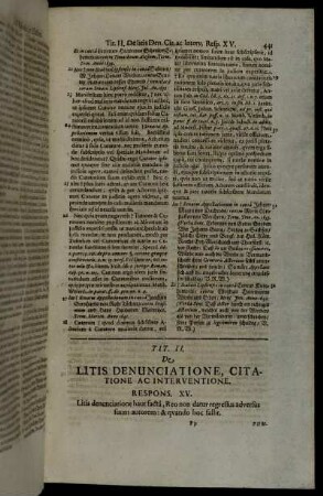 Tit. II. De Litis Denunciatione, Citatione Ac Interventione.