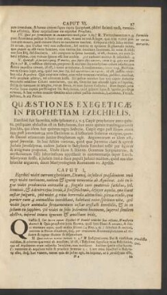Quaestiones Exegeticae In Prophetiam Ezechielis.