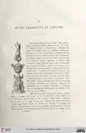 2. Pér. 10.1874: Le musée céramique de Limoges