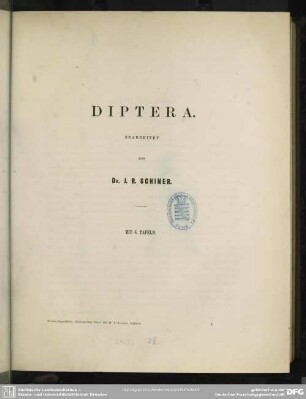 Zoologischer Theil ; Bd.2, [Abth. 1]: Diptera