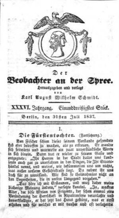 31. Stueck, 31. Juli 1837