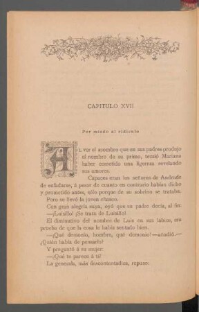 Capítulo XVII - Por miedo al ridículo