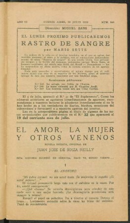 1922006243: El amor, la mujer y otros venenos