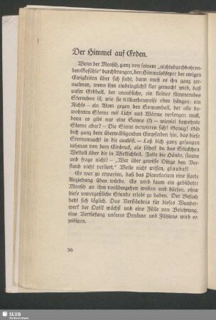 Der Himmel auf Erden
