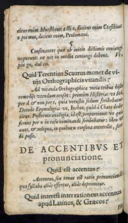 De Accentibus Et pronunciatione.