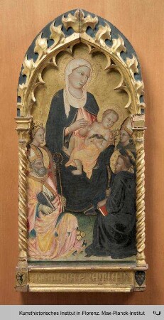 Madonna mit Kind und den Heiligen Nikolaus, Katharina von Alexandrien, Petrus Martyr und Ludwig von Toulouse