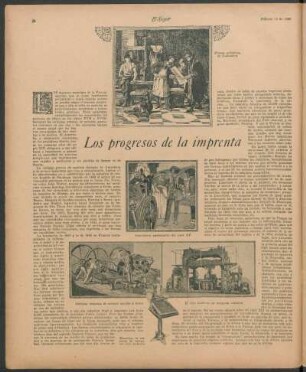 Los progresos de la imprenta