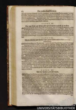 Caput XIV. Wie das Pulver gemacht werde.