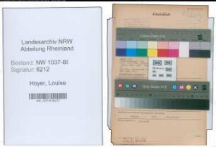 Entnazifizierung Louise Hoyer , geb. 09.09.1898 ()