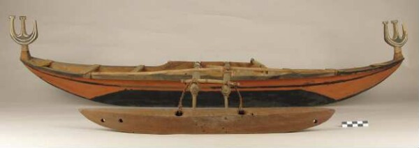 Model of an outrigger boat