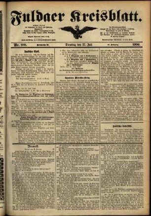 Ausgabe vom Dienstag, den 27. Juli 1909.