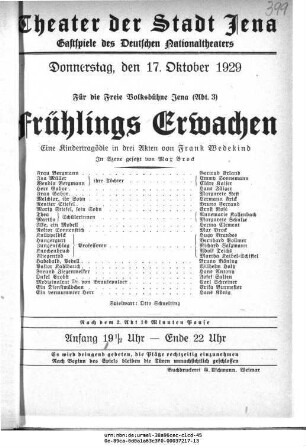 Frühlings Erwachen