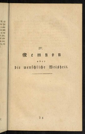 137-146, IV. Memnon oder die menschliche Weisheit