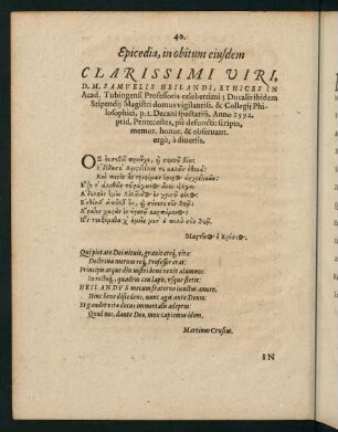 40-51, Epicedia, - Alloquium Defuncti