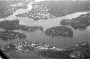 Berlin; Tegel: Havel mit Valentinswerder; Maienwerder, Baumwerder und Tegelort