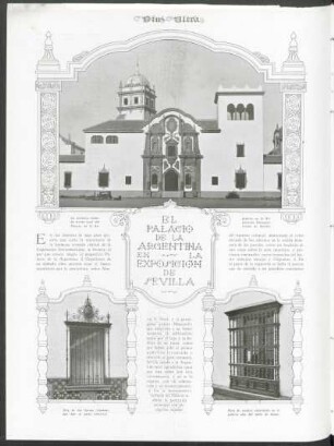 El Palacio de la Argentina en la Exposición de Sevilla