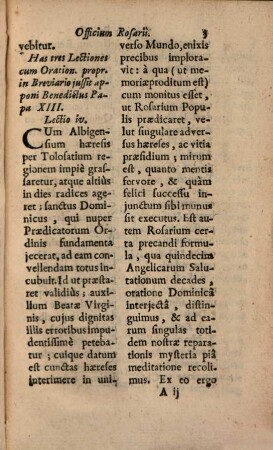 Officium Solemnitatis Rosarii B. Mariae Virginis. Duplex Majus : A Sacra Rituum Congregatione recognitum & approbatum ...